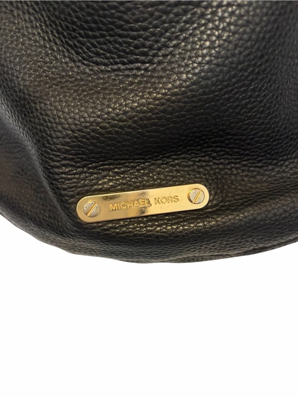 Michael Kors Black Pebbled Leather Hobo Bag